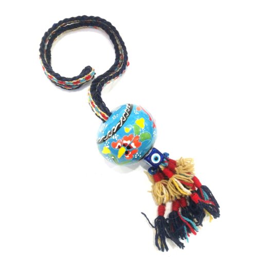 Otantik Çini İşlemeli Seramik Nazar Boncuğu