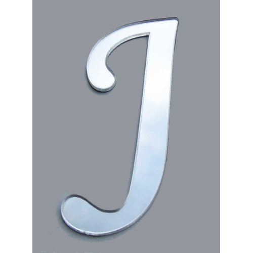 PLEKSİ HARF YAPIŞKANLI 1MM 4X4 CM GÜMÜŞ J PK:25