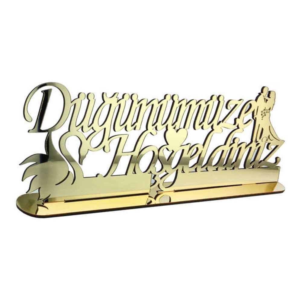 PLEKSİ MASA İSİMLİĞİ DÜĞÜNÜMÜZE HOŞGELDİNİZ ALTNP1