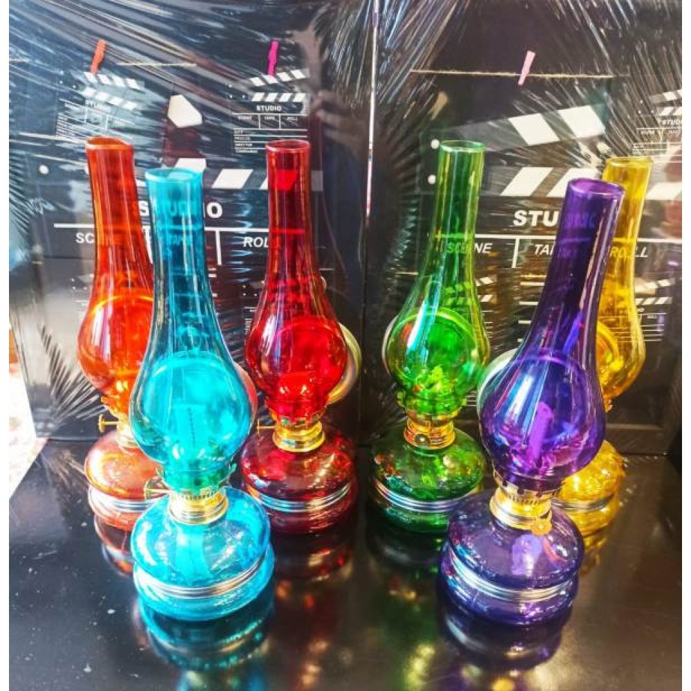 Renkli Cam Gaz Lambası Büyük Boy