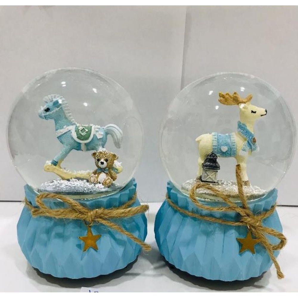 Sallanan At Geyik Kurmalı Büyük Kar Küresi