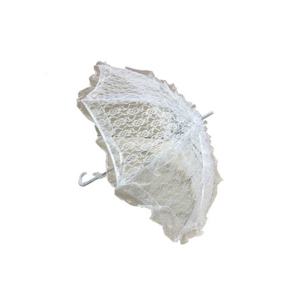 ŞEMSİYE DANTEL İŞLEMELİ BEYAZ P1-60