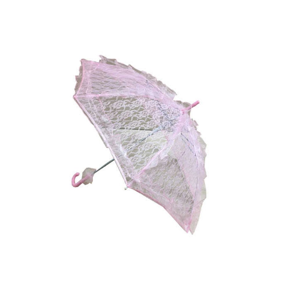 ŞEMSİYE DANTEL İŞLEMELİ PEMBE P1-60