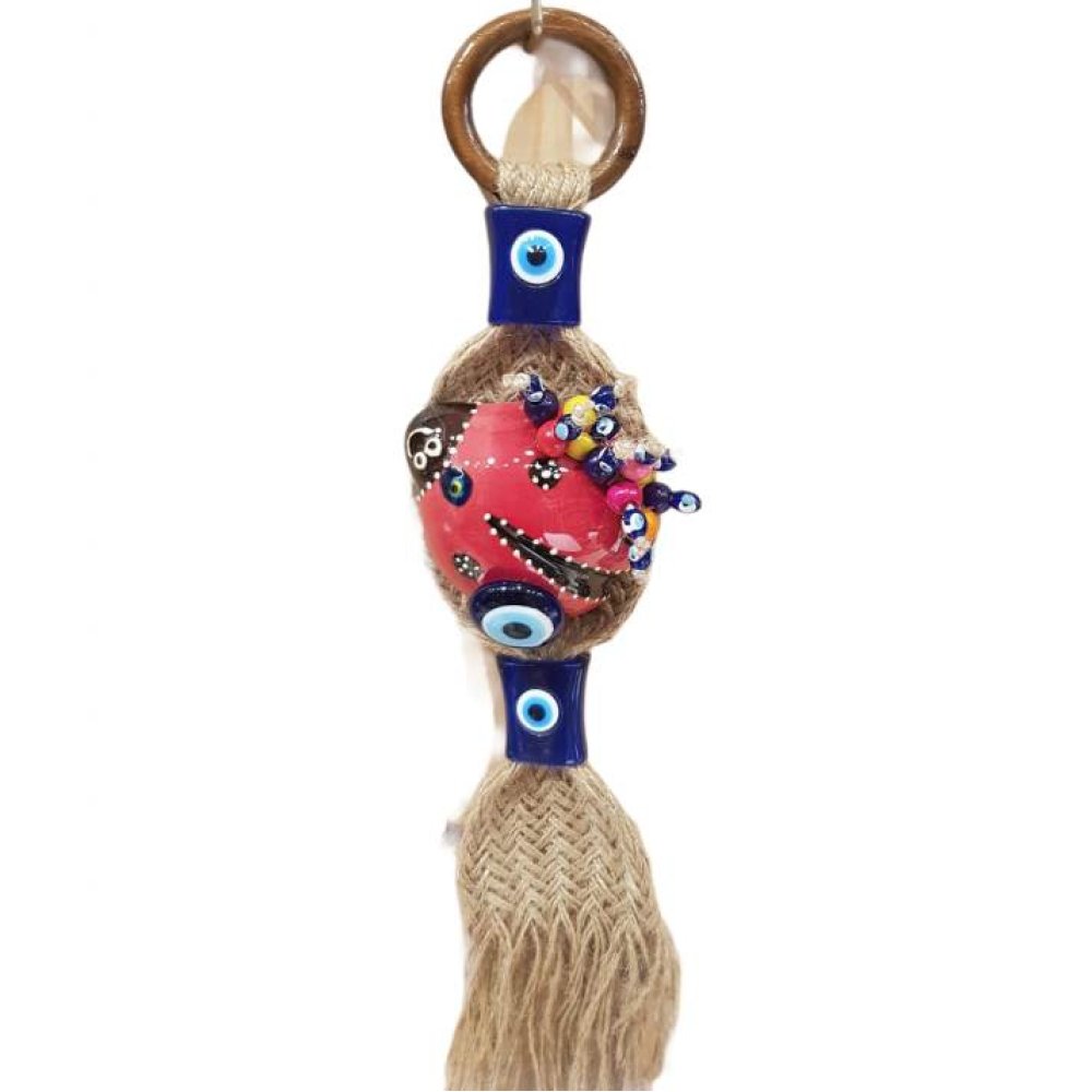 Seramik Uğur Böcekli Asılabilir Sarkaç Süs