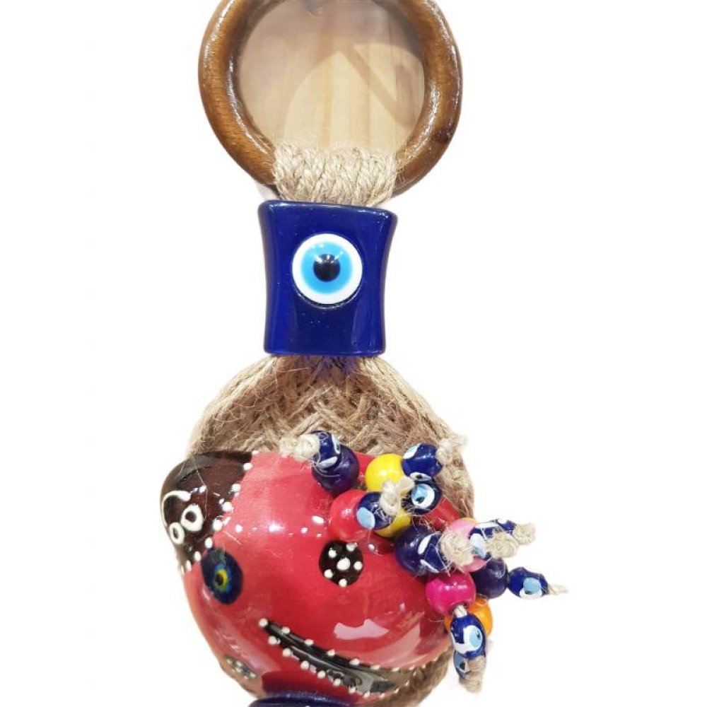 Seramik Uğur Böcekli Asılabilir Sarkaç Süs