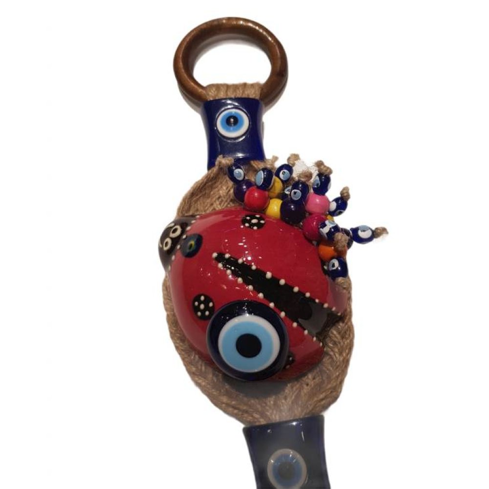 Seramik Uğur Böcekli Asılabilir Sarkaç Süs