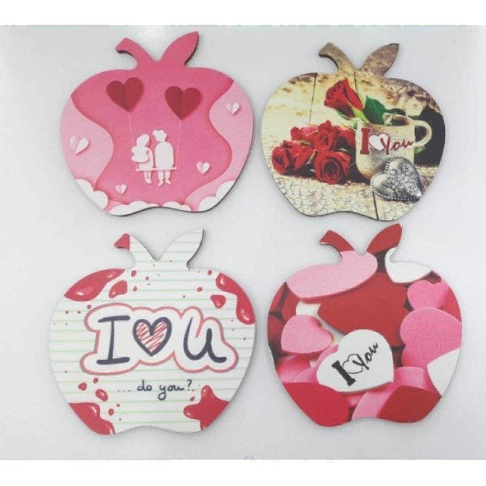 Sevgili Desenli Bardak Altlığı