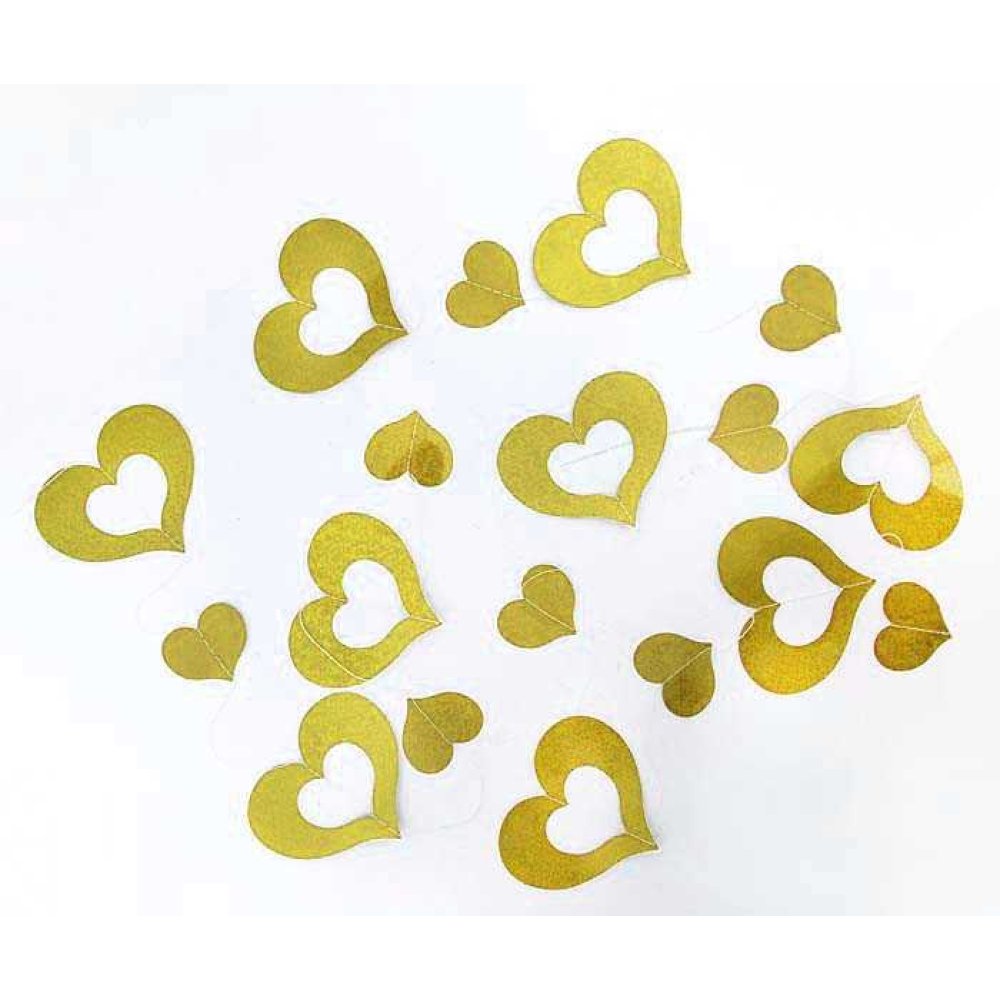 SÜS KALP HOLOGRAMLI FON SÜSÜ 2MT ALTIN PK:1 KL:500