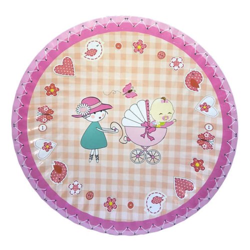 TABAK KARTON PUSETLİ PEMBE 19cm P8-180