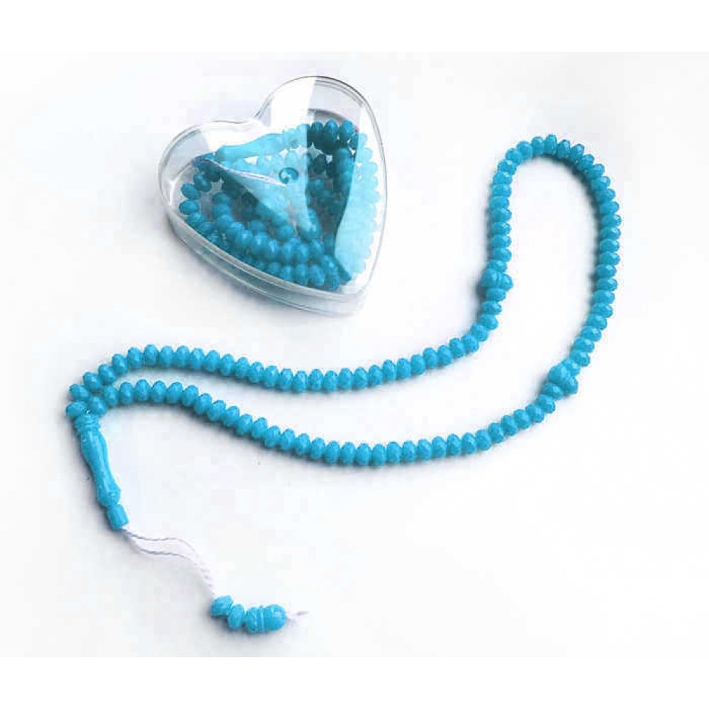 TESBİH KOKULU KALPLİ KUTULU 99 LUK MAVİ PK:60 KL:8