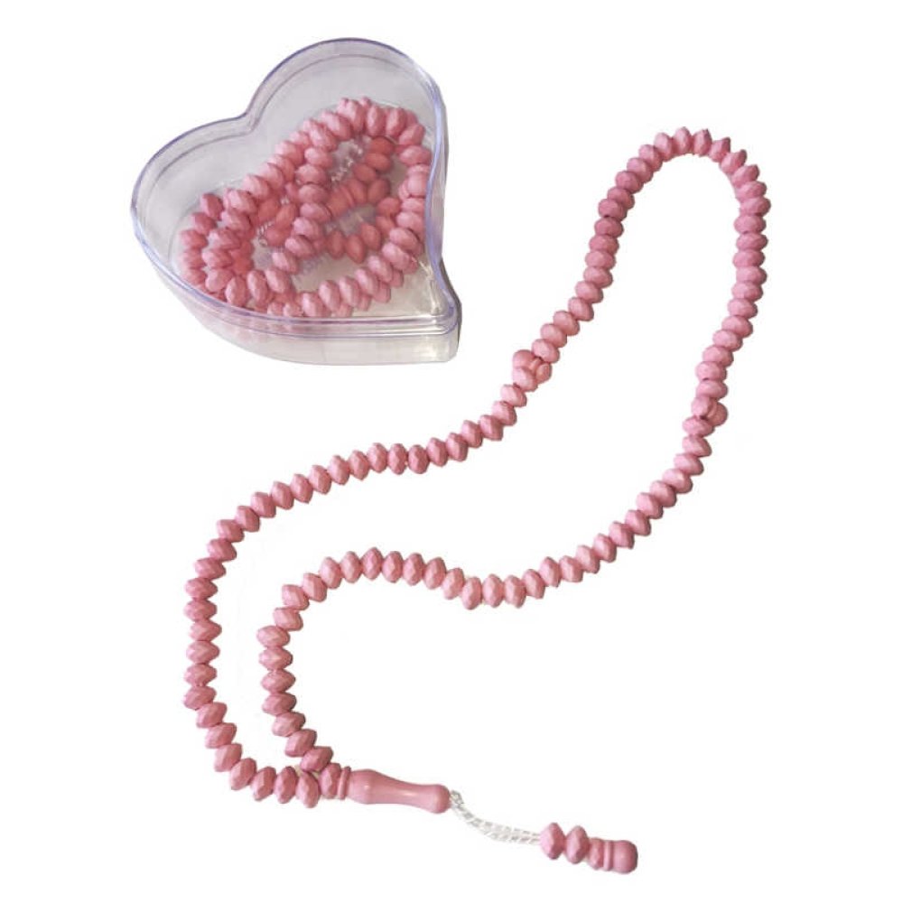 TESBİH KOKULU KALPLİ KUTULU 99 LUK PEMBE PK:60 KL:7