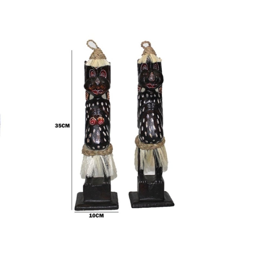 Toptan 2'li Ahşap Yamyam Biblolar