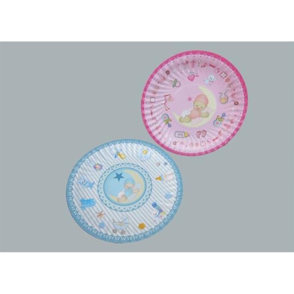 Toptan 23 cm Aydedeli Karton Tabak 8 Adet