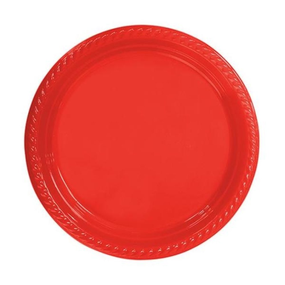 Toptan 25 adet Renkli Plastik Doğum Günü Tabağı