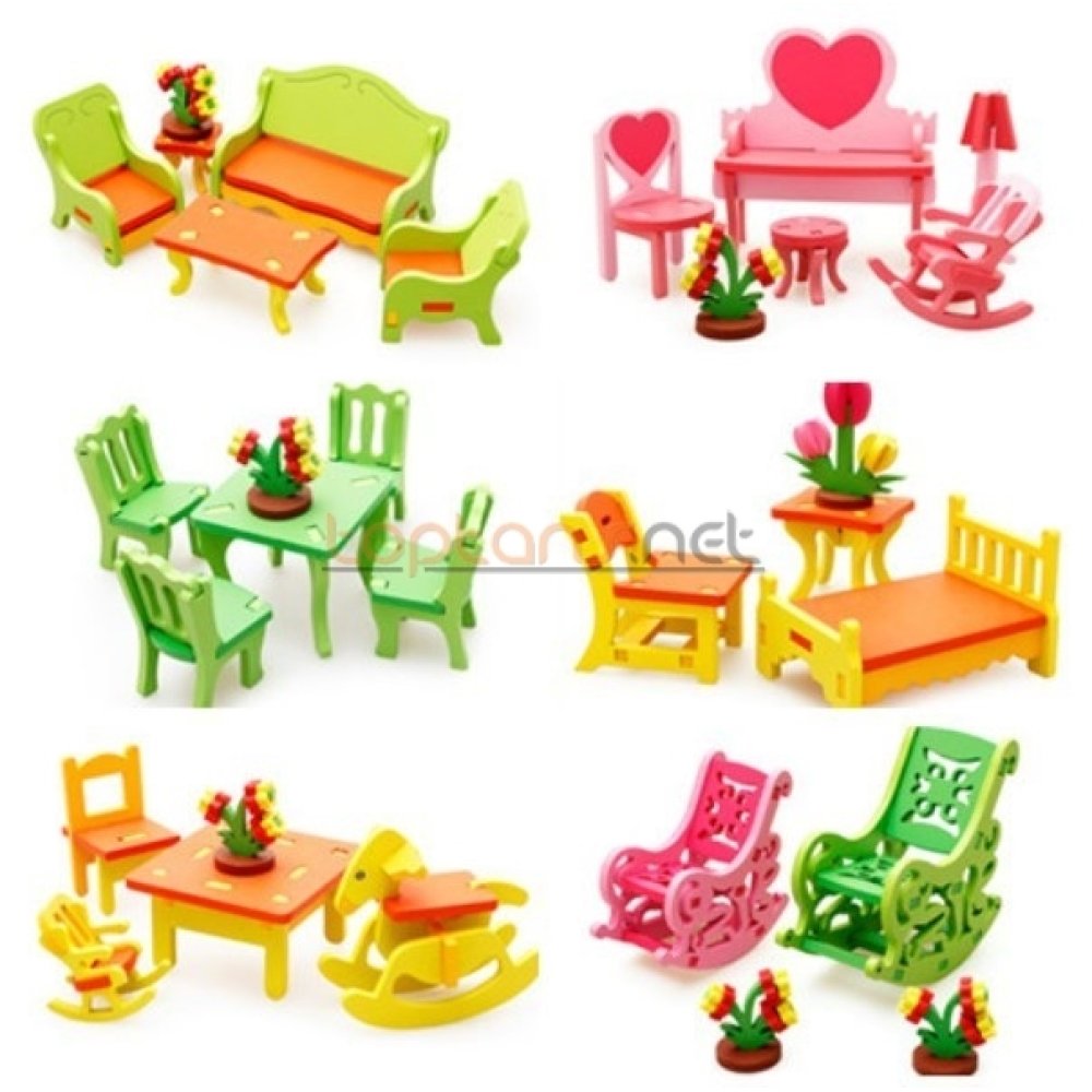 Toptan 3 Boyutlu Montaj Mobilya Oyuncak Seti