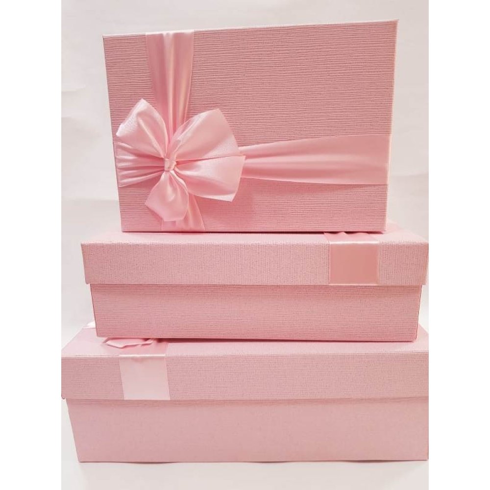 Toptan 3 lü Dikdörtgen Hediye Kutusu