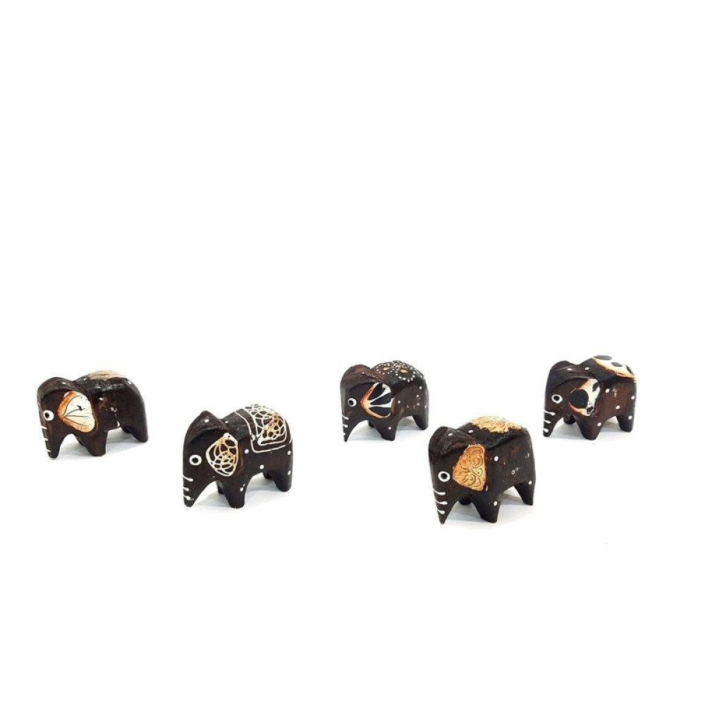 Toptan 5 adet Ahşap Fil Biblo