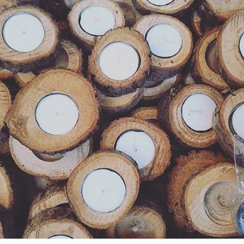 Toptan Ağaç Kütük Mumluk Nikah Şekeri Malzemesi