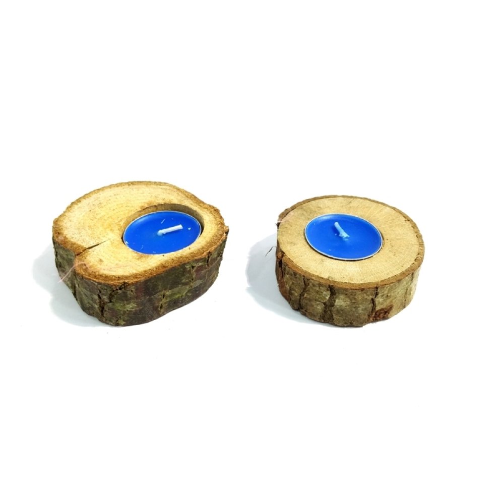 Toptan Ağaç Kütük Mumluk Nikah Şekeri Malzemesi