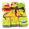 Toptan Ahşap 9 Küp 6 Farklı Yapboz Puzzle