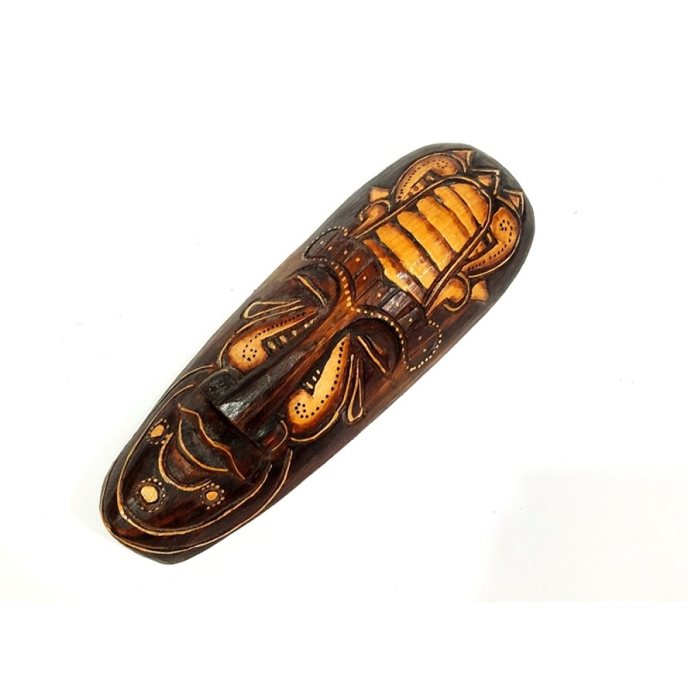 Toptan Ahşap Afrika Aborjin  Duvar Süsü 30 cm