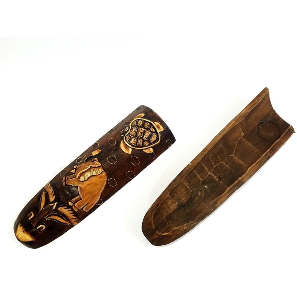 Toptan Ahşap Afrika Aborjin  Duvar Süsü 30 cm