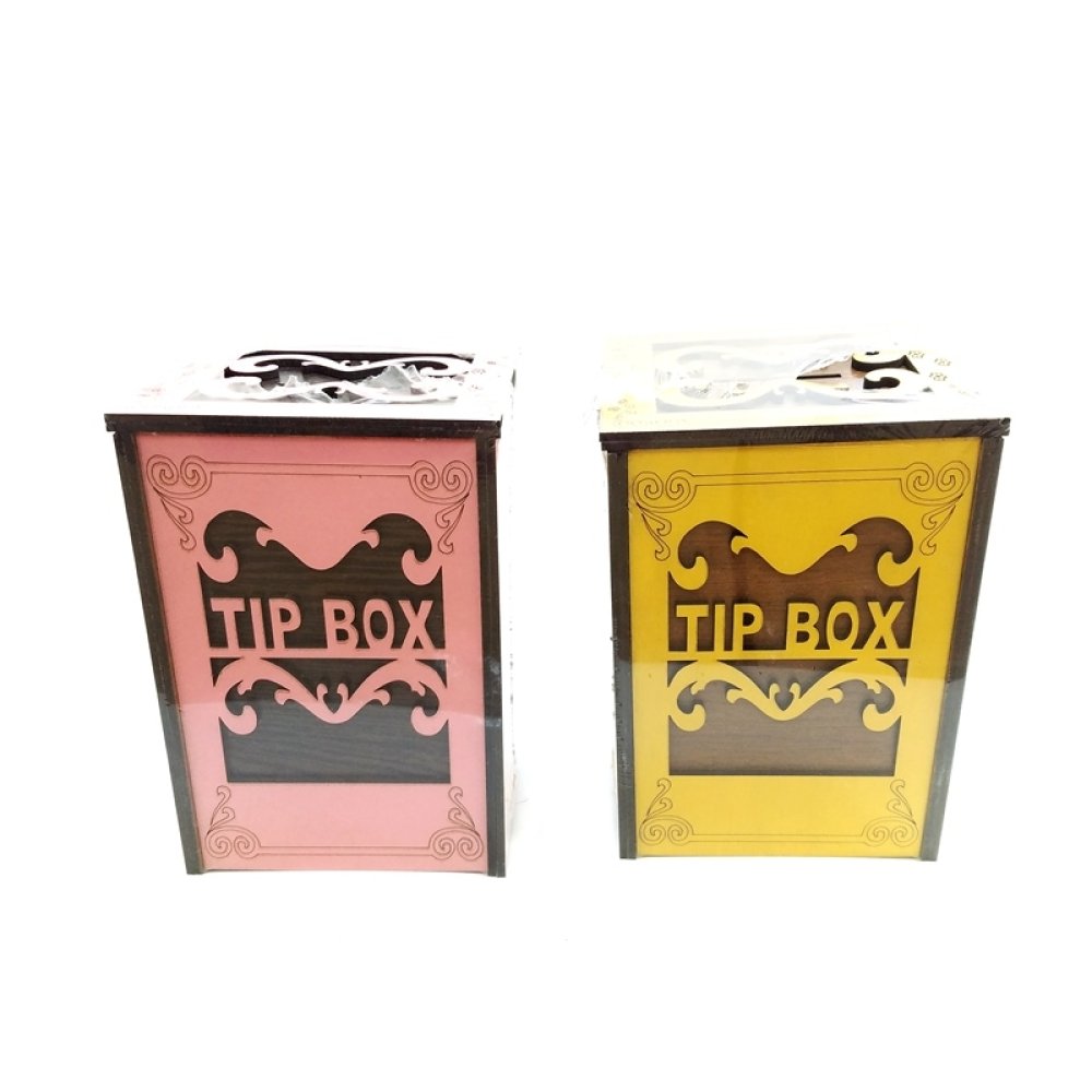 Toptan Ahşap Bahşiş Kutusu Kilitli Tip Box