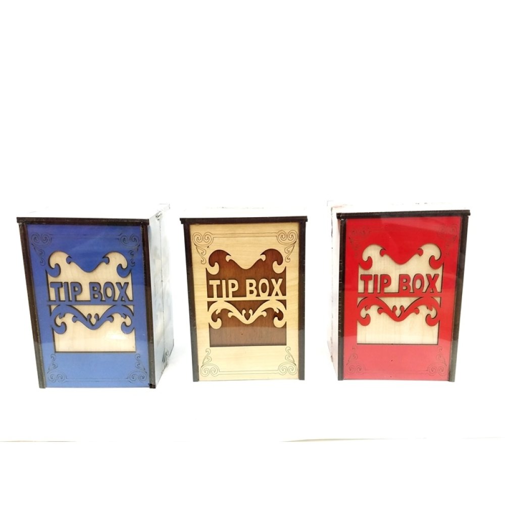 Toptan Ahşap Bahşiş Kutusu Kilitli Tip Box