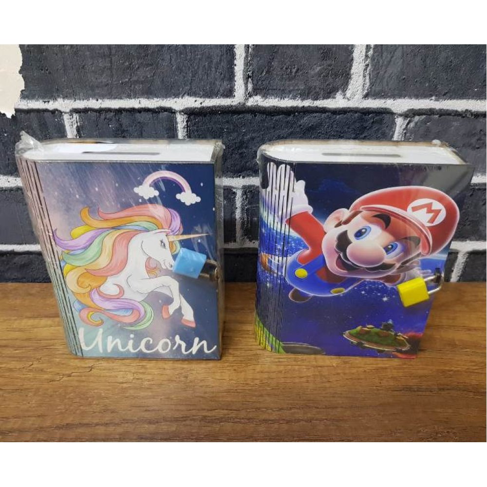 Toptan Ahşap Desenli Kitap Kumbara