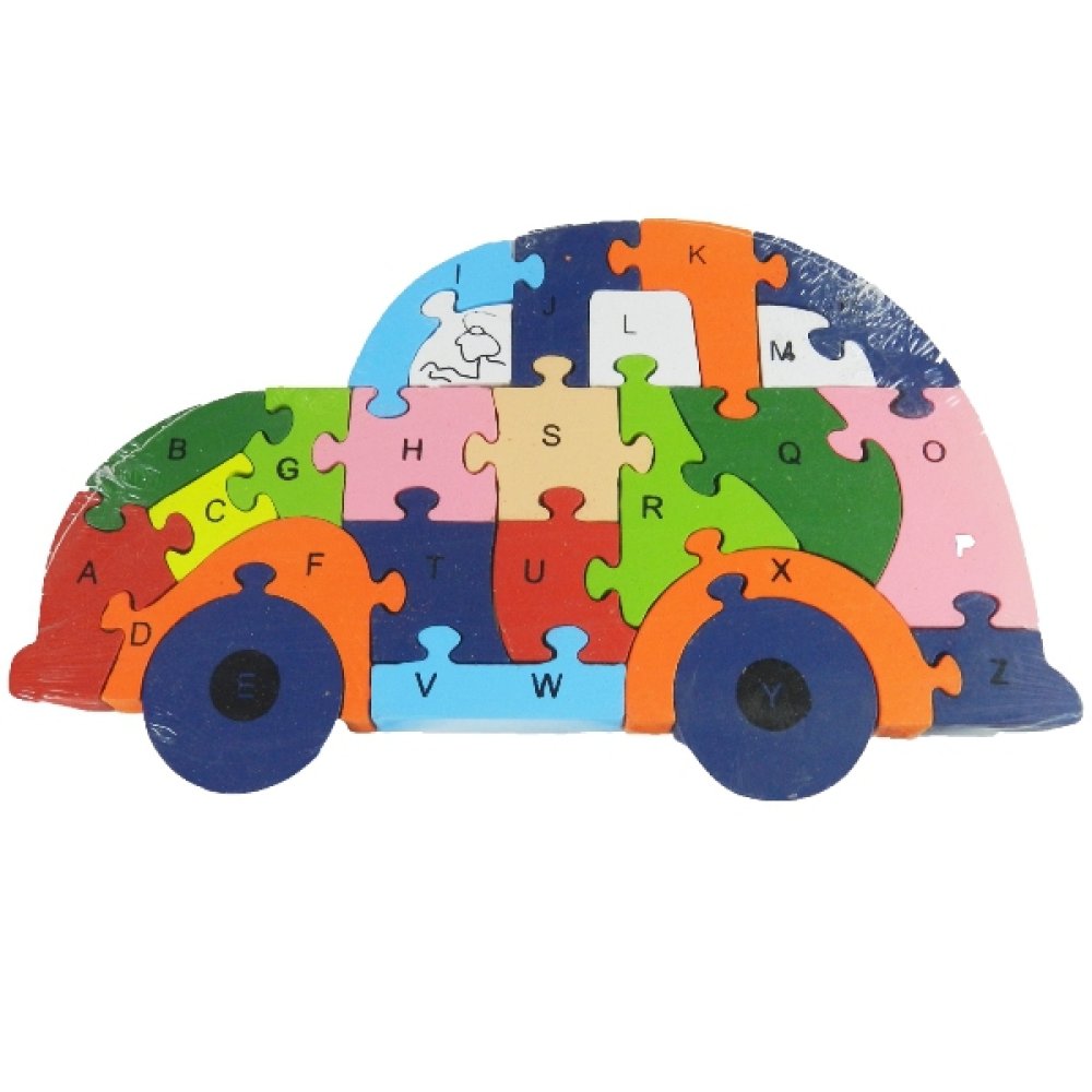 Toptan Ahşap Eğitici Oyuncak Rakamlı Harfli Yapboz 3D Puzzle