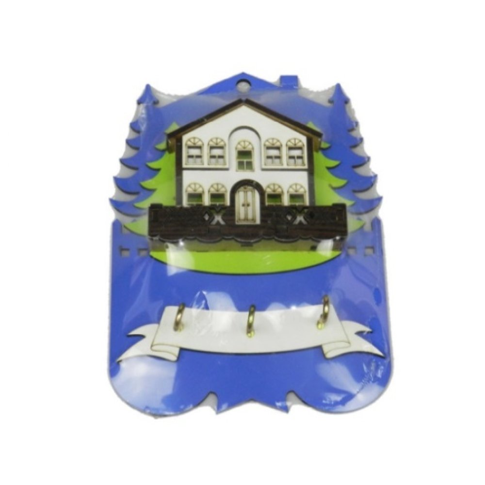 Toptan Ahşap Ev Şeklinde Anahtarlık Askısı