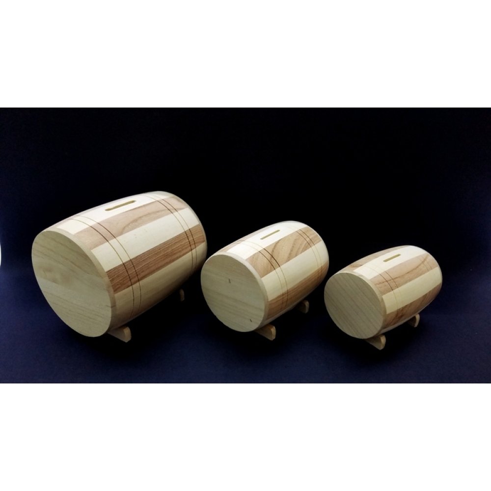 Toptan Ahşap Fıçı Şeklinde Kumbara