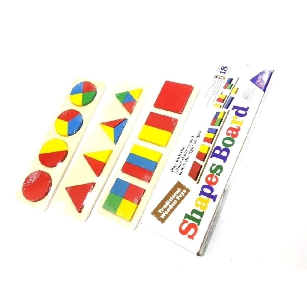 Toptan Ahşap Geometrik Şekilli Puzzle 3 blok