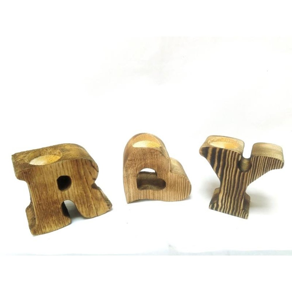 Toptan Ahşap Harf Mumluk