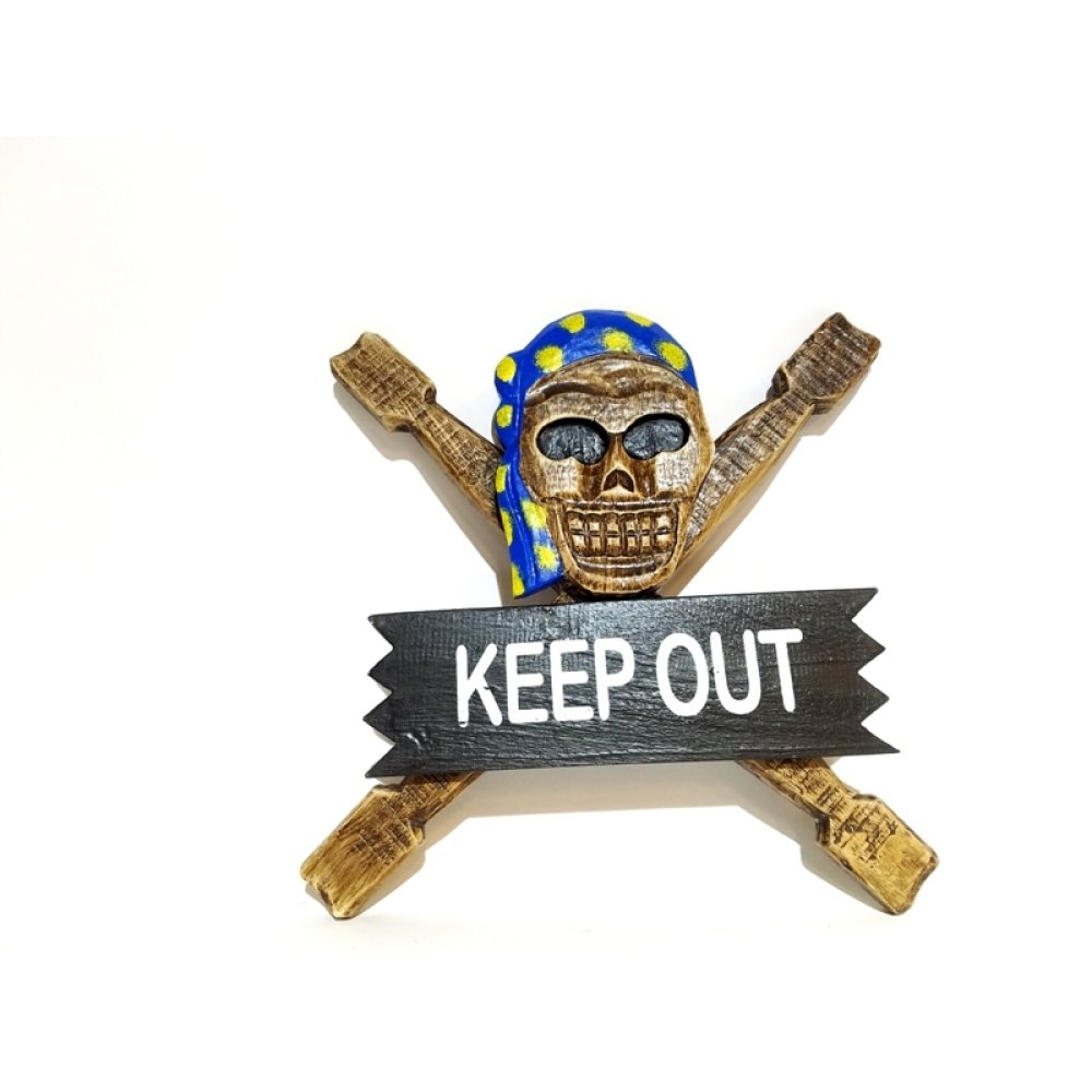 Toptan Ahşap Kuru Kafa Duvar Yazısı Büyük Boy