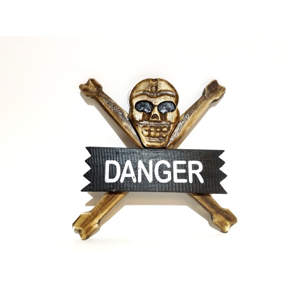 Toptan Ahşap Kuru Kafa Duvar Yazısı Büyük Boy