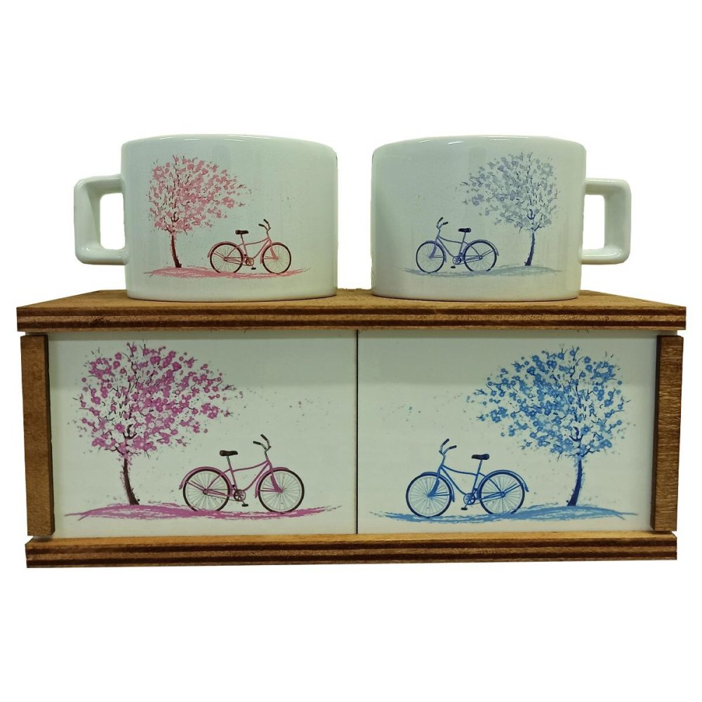 Toptan Ahşap Kutulu Sevgili Bardakları