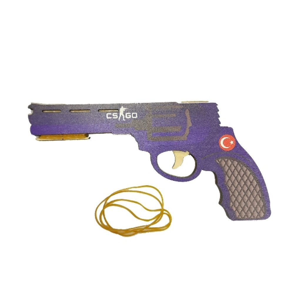 Toptan Ahşap Lastik Tabancası 20 cm