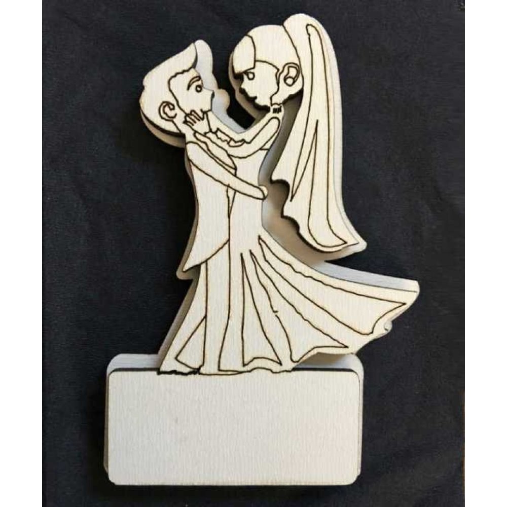 Toptan Ahşap Lazer Kesim Nikah Şekeri Malzemesi 10 adet