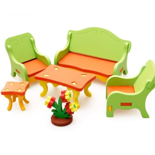 Toptan Ahşap Minyatür Mobilya Maket Oturma Odası Takımı