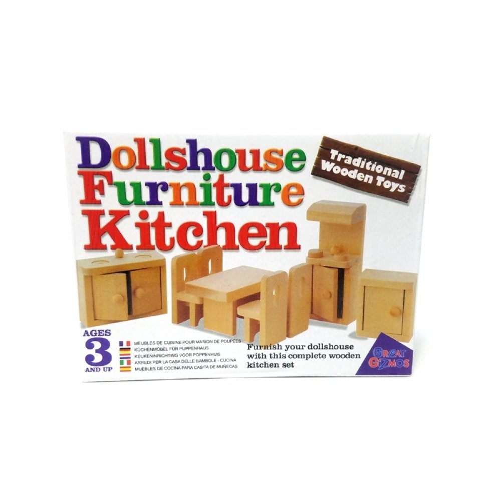 Toptan Ahşap Oyuncak Minyatür Ev Mobilya Seti