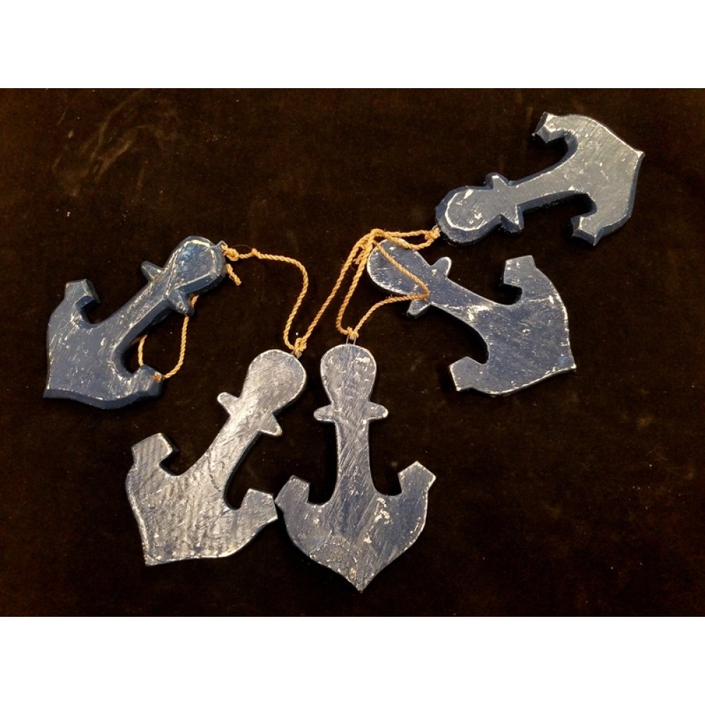 Toptan Akdeniz Dekorasyon Ahşap Çapa Asma Süs