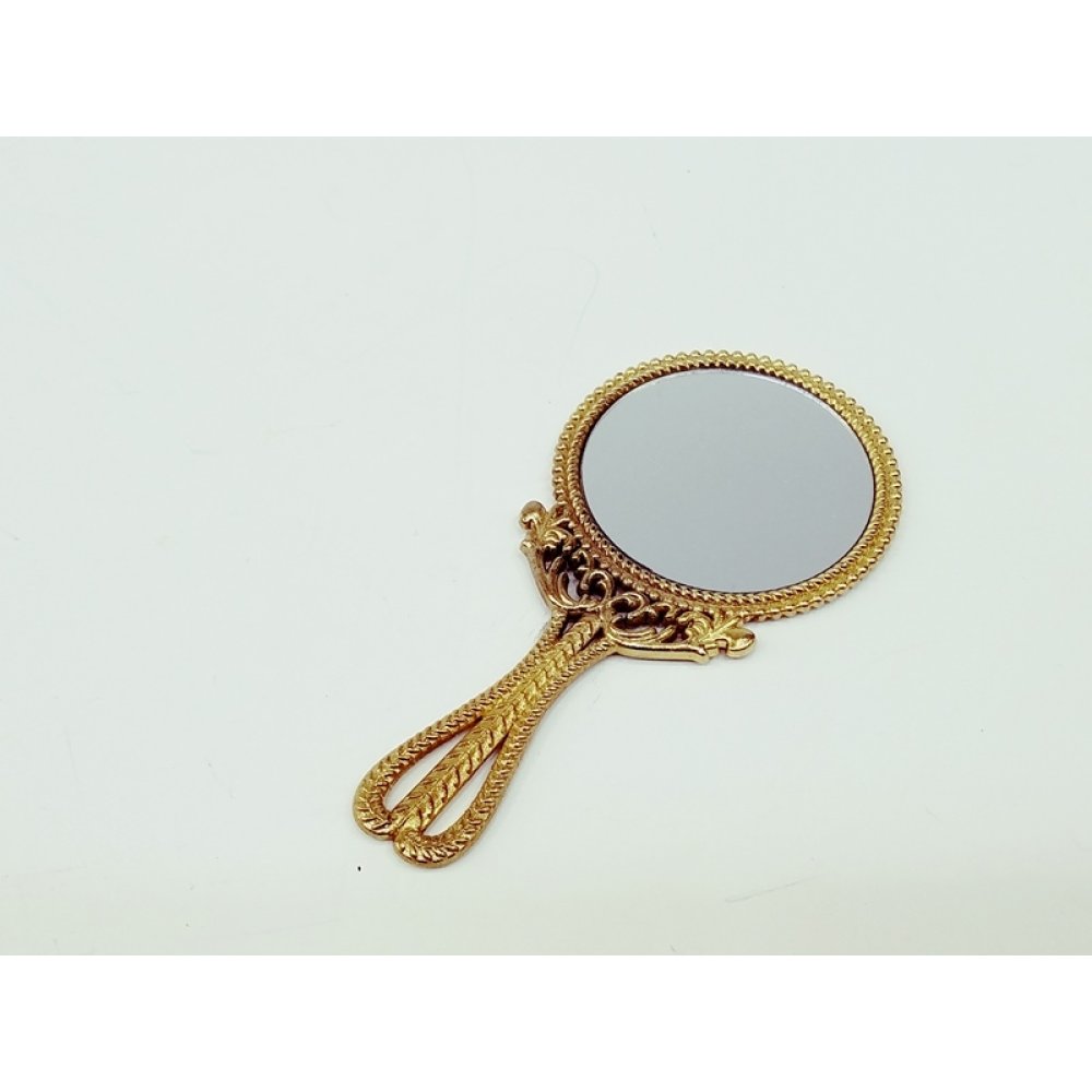 Toptan Altın gümüş Bakır Renk Metal El Aynası