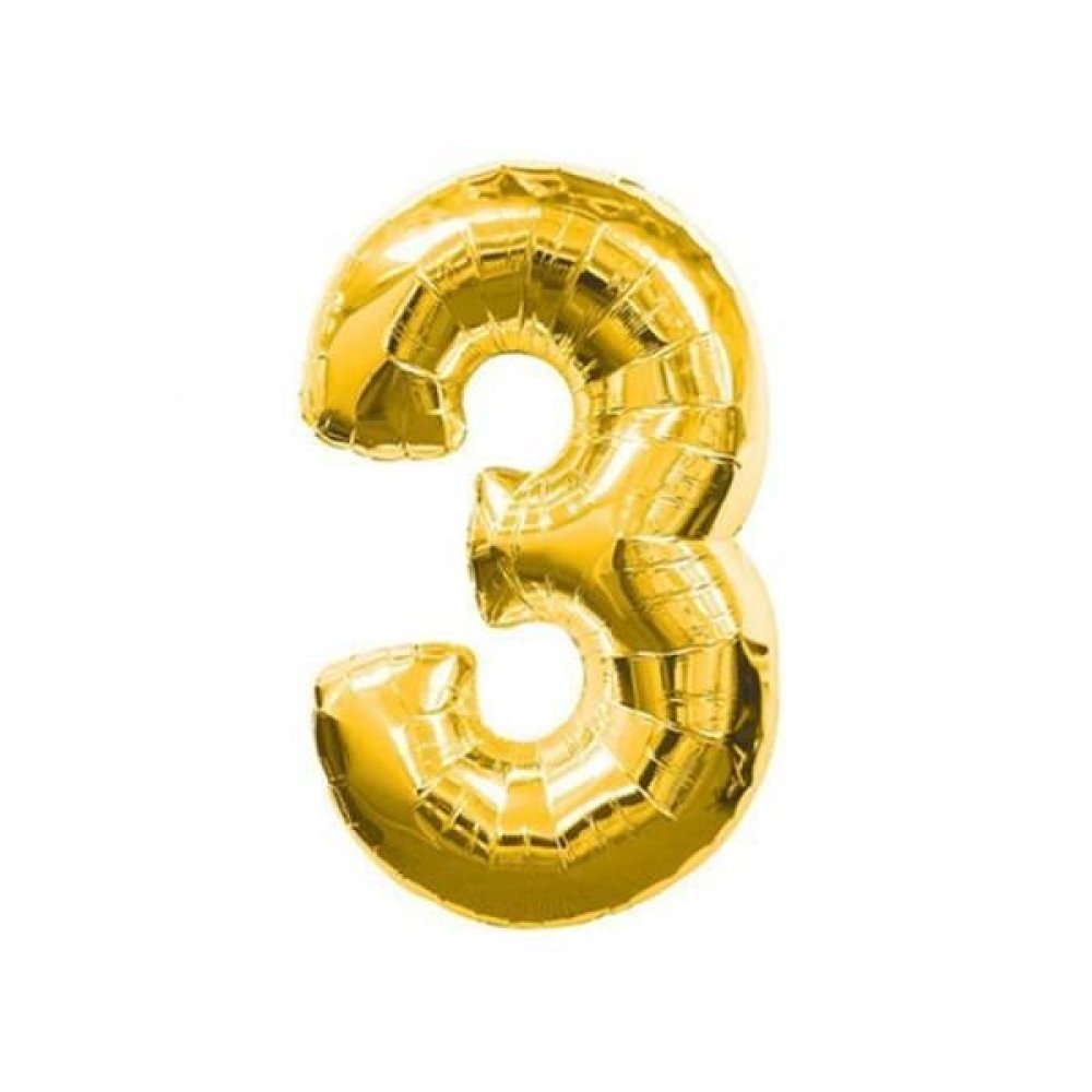 Toptan Altın ve Gümüş Renk Rakam Şeklinde Folyo Balon 40 inç