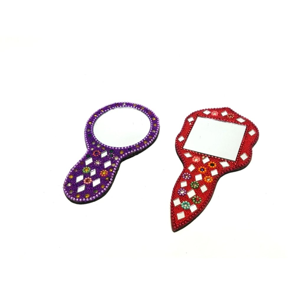 Toptan Arkası Düz Saplı Hint Aynası