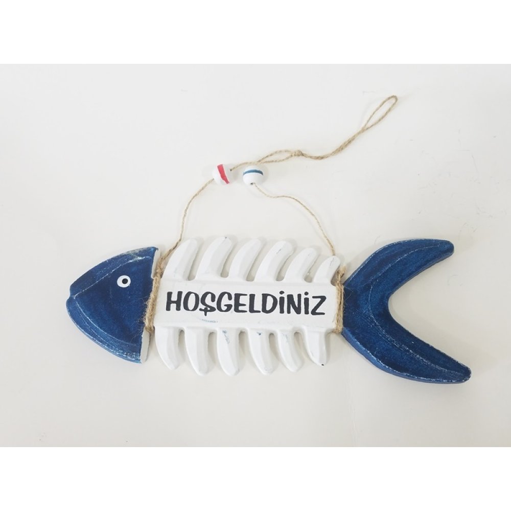 Toptan Balık Kılçığı Şeklinde Hoş Geldiniz Yazısı Duvar Süsü