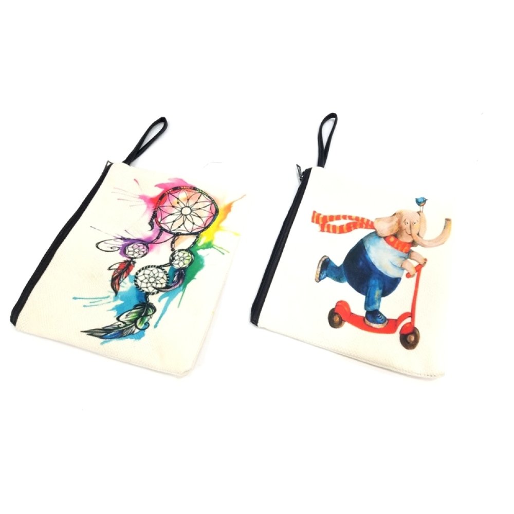 Toptan Baskılı Makyaj El Çantası