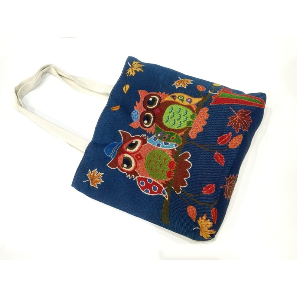 Toptan Baykuş Desenli Plaj Çantası