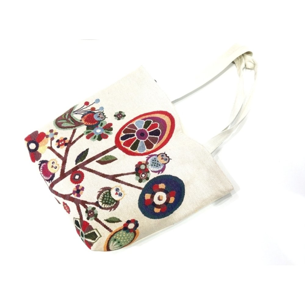 Toptan Baykuş Desenli Plaj Çantası