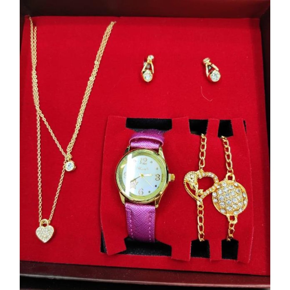 Toptan Bijuteri Kolye Saat Bileklik Küpe Set